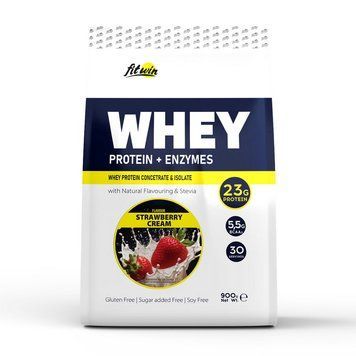 FitWin Whey Protein + Enzymes (900 g, mango sorbet) 000033592 фото